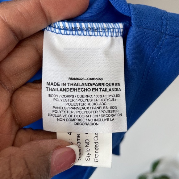 Nike golf DRIFIT Sixers men’s breathe color block polo shirts blue/gray - Picture 4 of 6